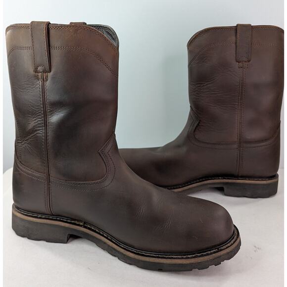 Justin Drywall 10" Steel Waterproof Toe Boots in Whiskey Size Mens 14D | 251032 - Picture 2 of 12